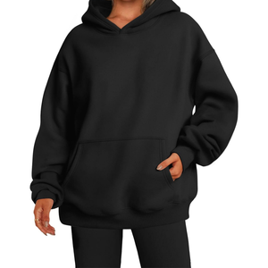 Femmes 100% coton polaire pull à capuche haute qualité HeavyGSM respirant confortable Top vente imprimé brodé hiver - Product Image 1