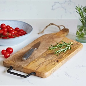 Tabla de Cortar de Madera Simple con Mango de Metal, Ideal para Mesa de Cocina Moderna, para Cortar Queso y Fruta, de la India - Product Image 4