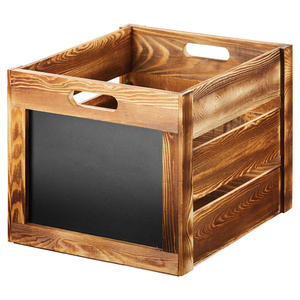 New Hot Selling Latest Design Durable Wooden Creative Decorative <b>Large</b> Plain Wooden Storage Crate Wood Storage Basket Wine <b>Box</b> - Product Image 1