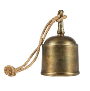 Cadeau de corde de taille personnalisée pour l'extérieur de la maison Cloche en métal pour accrocher et célébrer le jour de Noël décoratif - Product Image 1