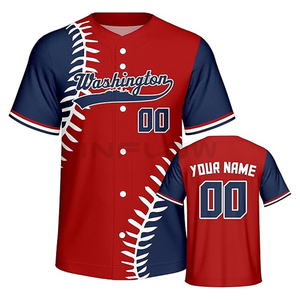 Envío listo 100% poliéster 220 gramos transpirable béisbol Jersey camiseta colores personalizados Transferencia de Calor impresión secado rápido - Product Image 4