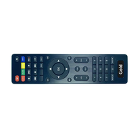 Control Remoto de Alta Calidad con Panel Dorado para Receptor de TV Satelital