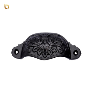 Boutons de tirage de tiroir de conception antique en fonte noire de qualité supérieure pour armoire de cuisine de chambre à coucher - Product Image 1