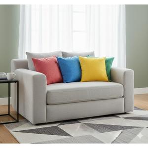 Benetton 100% Cotton 45*45 Cm Striped <b>Cushion</b> <b>Filled</b> with Yellow Stripes - YELLOW - Product Image 3