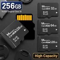 Carte Micro SD originale Youlen 256 Go 128 Go 64 Go Classe 10 Carte mémoire TF Haute capacité pour téléphone appareil photo tablette