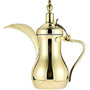 Golden Color Dallah <b>Sets</b> Coffee <b>Tea</b> <b>Pot</b> Cawa Cups Base <b>Sets</b> Long Spout Dallah <b>Tea</b> <b>Pot</b> <b>Sets</b> Coffee Equipment / Teaware <b>Tea</b> <b>Pot</b> - Product Image 1