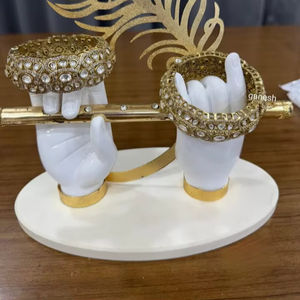 Antique Gold Plated Brass Polki Bracelet Fashion <b>Jewelry</b> for Weddings Parties Anniversaries-Sizes 2.4 2.6 Gift Idea - Product Image 1