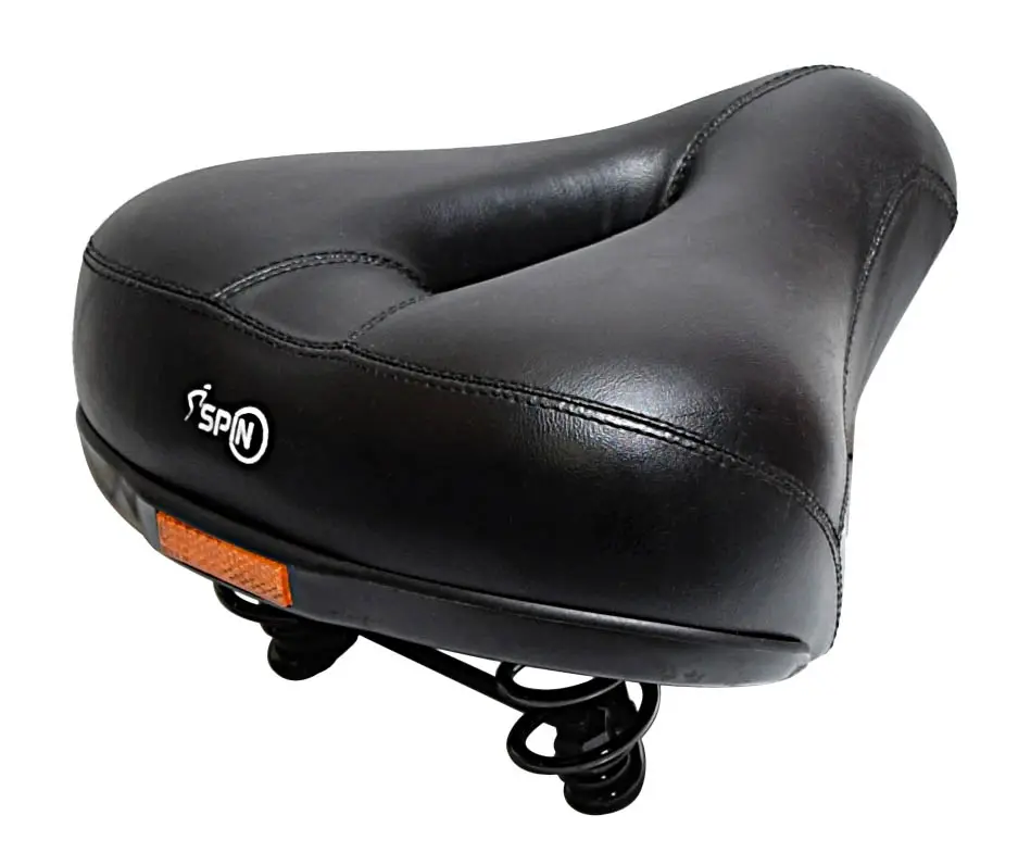 Big-Ben Extra Gewatteerde Cyclus Seat Wide Soft Pu Foam Fietszadel Met Reflecterende Led