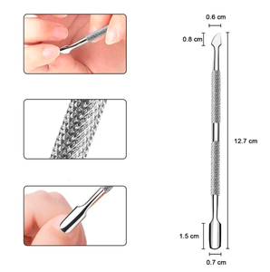 Non-Slip Mirror Polish Nail Cuticle <b>Remover</b> Accessory Curved Pedicure Manicure Cutler Pusher <b>Callus</b> <b>Remover</b> for Fingers - Product Image 3