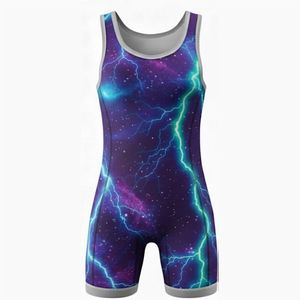 Combinaisons de lutte pour adultes en tissu doux et extensible, respirantes, sans bretelles, fermeture à pression, ajustement confortable, personnalisables pour les vêtements de sport - Product Image 2