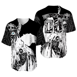 Camiseta de béisbol y sóftbol en blanco y negro cosida personalizada de alta calidad, la mejor ropa deportiva de equipo para una comodidad mejorada por sublimación - Product Image 4