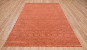 Burnt Orange Gabbeh <b>Rug</b> Minimal Tribal Wool Area <b>Rug</b> <b>Boho</b> Terracotta Home Decor Large Floor Carpet 3020 - Product Image 4