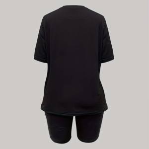 OEM CUSTOM 100% pur coton 2 pièces ensemble femmes vêtements haut court jupes courtes tenues été t-shirts ensemble - Product Image 5