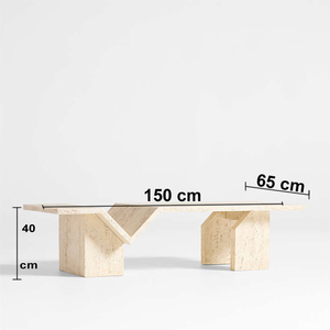 โต๊ะกาแฟยาว60นิ้วทำจากไม้วีเนียร์รับประกันคุณภาพที่ดีที่สุดสำหรับบ้านห้องนั่งเล่นห้องรับประทานอาหารห้องโถงวิลล่าและโรงแรม - Product Image 6