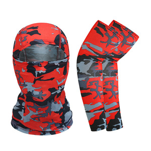 Ensemble de balaclava en soie glacée personnalisée, masque, bandana, manches de bras - Imprimé camouflage, protection solaire, 4 saisons, pêche, usage quotidien - Product Image 3