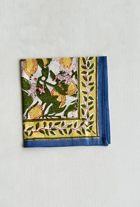 Fourniture directe d'usine à la main 100% bloc de coton ensemble de serviettes à imprimé floral personnalisé ethnique hôtel Restaurant mariages tissu de lin - Product Image 2