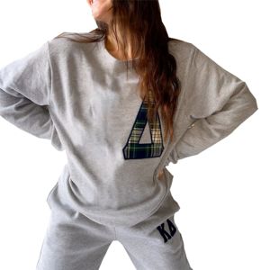 Sweat-shirt personnalisé en coton 100% pour l'hiver, style grec, col ras du cou, streetwear, coupe oversize, épaules tombantes, grammage lourd, pour l'école et l'université - Product Image 1