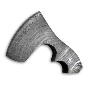 Tête de hache en acier Damas personnalisable de style nordique, style viking, barbe, hachette DIY, 5 lames de coupe, qualité industrielle, forgée à la main - Product Image 5