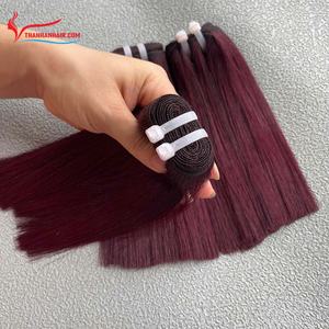 ¡¡¡AL POR MAYOR!!! Cabello liso natural de alta calidad, listo para enviar, disponible en color rojo, súper doblemente estirado - Product Image 2