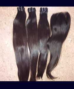 Venta al por mayor 100% de cutículas alineadas Remy cabello humano virgen paquetes de hueso recto 10A-15A indio crudo suave agua onda estilo vendedores - Product Image 5