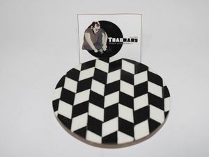 Posavasos de resina Zig Zag Patrón Posavasos de resina con incrustaciones Juego de posavasos de resina Manteles de madera de Tradnary Pvt Ltd - Product Image 3