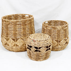 Artex Dong Thap Cestas de almacenamiento de mimbre de jacinto de agua ecológicas hechas a mano para espacio habitable - Product Image 4