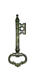 Abrebotellas de latón con forma de llave exportador de artículos de Bar de diseño vintage (antiguo) - Product Image 2