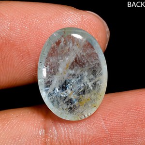 Cabujón de Aguamarina azul natural, piedra preciosa suelta pulida para hacer joyas, piedra semipreciosa para collares y anillos, venta al por mayor - Product Image 5
