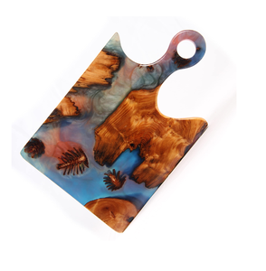 Tabla de corte de madera y resina epoxi personalizada para servir queso, utensilios de cocina para el hogar, accesorio decorativo para alimentos de la India - Product Image 3