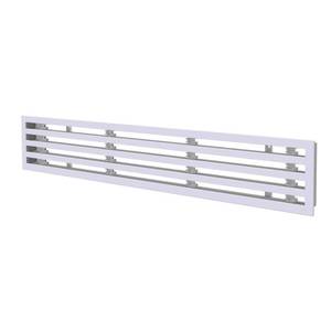 Diffuseur linéaire en PVC anti-condensation Tecnosystemi à 4 fentes et grille pour air de retour - Product Image 3