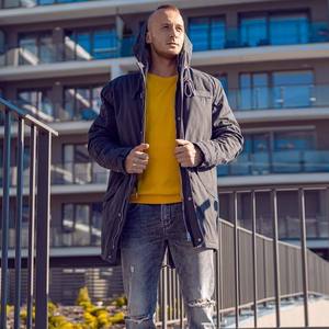 Men Heavyweight Parka Jacket Coat With <b>Detachable</b> Hood Water Resistant Warm Parka Jacket Windproof Padded Puffy Coat - Product Image 3