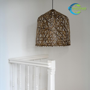 Lámparas de candelabro de bambú de ratán hechas a mano vietnamita, encanto rústico y belleza natural para tu espacio vital - Product Image 2