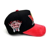 OEM personalizado de los hombres de 5 paneles de algodón bordado gorra de béisbol nuevo Snapback al por mayor de terciopelo en blanco Logo gorra deportiva