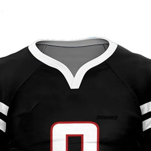 Vente directe d'usine Nouvelle conception Slim Fit Logo personnalisé Ensembles de maillots de rugby Meilleure qualité 100% polyester Séchage rapide Respirant - Product Image 6