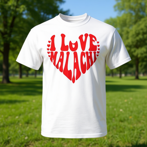 T-shirt I Heart Malachi Groovy con nome personalizzato "I Love Malachi" - per magliette con nome e t-shirt promozionali - Product Image 3