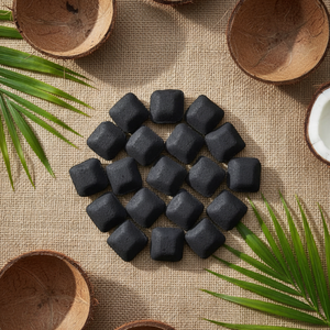 Briquettes de charbon de coco professionnelles pour restaurant - Sans fumée, longue durée de combustion (4-6 heures), écologiques pour la cuisson au barbecue - Product Image 1