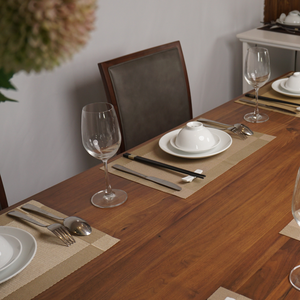 Ensemble de salle à manger finition lisse milieu du siècle moderne riche brun parfait pour les réunions de famille construction en noyer massif | SWT505P6 - Product Image 6