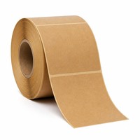 Étiquettes personnalisées en papier kraft en rouleaux, autocollants adhésifs pour présentoirs d'exposition et stands de salon