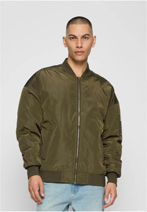 Blouson aviateur décontracté 100% coton lavé et écologique pour hommes, vêtements d'extérieur élégants en vert olive fabriqués par Huzaifa Products - Product Image 2