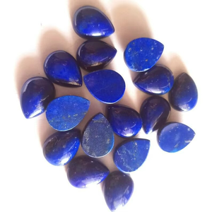 Lapis-lazuli naturel, cabochon rond, dos plat, pierres précieuses calibrées, lapis-lazuli naturel, pierre précieuse en vrac - Product Image 2