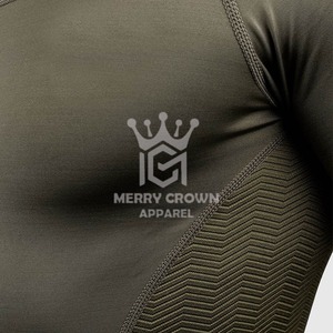 2025 Customized Satin Rash Guards for Adult <b>Boys</b> Stylish Long Sleeve Compression Shirts From Pakistan - Product Image 4