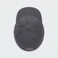 Casquette de baseball non structurée en nylon froissé à 5 panneaux, avec logo brodé, ajustée, unisexe, pour adulte, décontractée, en tissu satiné gris foncé