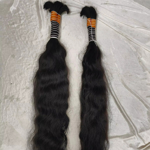 100% paquetes de ondas profundas indias crudas sin procesar cabello humano individual sin trama ondulado doble dibujado excelente para trenzar cabello SMV - Product Image 1