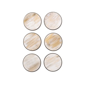 Posavasos de cuerno de búfalo hechos a mano para vajilla de primera calidad Posavasos únicos de cuerno de búfalo para personalización de protección de mesa - Product Image 6