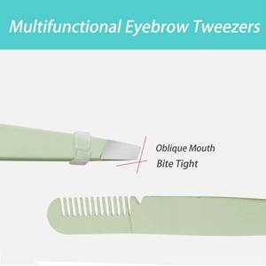Pinzas de Acero Inoxidable con Punta Puntiaguda, Herramienta de Precisión Duradera para Depilar Cejas, Separar Pestañas y Maquillaje - Product Image 4