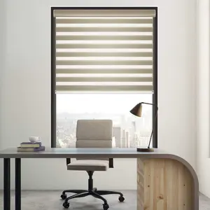 Customized Modern Cordless Window Indoor Spring Roller Blinds Automatic Smart Manual Roller Blinds Shades Cordless Zebra Blind