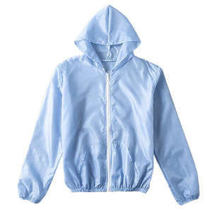 Veste coupe-vent en nylon personnalisée OEM Veste de survêtement à capuche en nylon imperméable à fermeture éclair pour hommes, pour la course à pied légère en plein air - Product Image 5