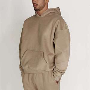 Men's Streetwear Hooded Heavyweight <b>Track</b> <b>Suit</b> Plus Size Solid Winter Comfortable Breathable Fleece Lining Polyester/Cotton New - Product Image 6