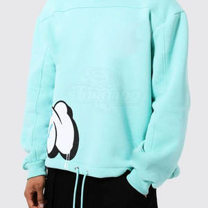 Meilleur sweat à capuche surdimensionné pour homme avec logo personnalisable Design à ourlet brut Polyester Cotton Puff Technics Saison d'hiver Approprié aux adultes - Product Image 4