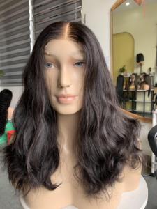<b>Bleach</b> Knots Wavy Wig Vietnamese Human Hair Extensions Transparent Lace All Colors Natural - Product Image 1